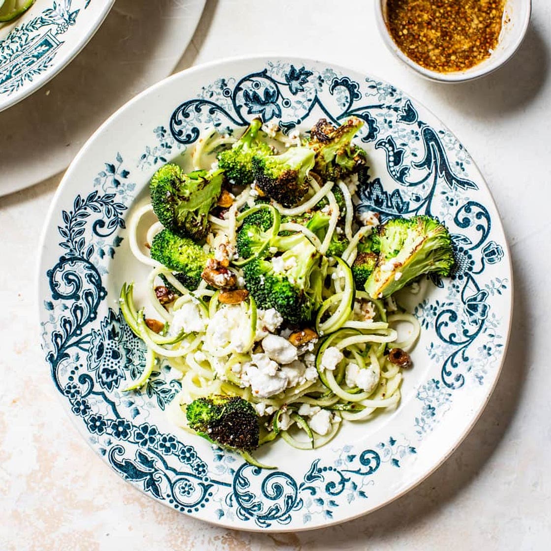 Broccoli Pistachio Zoodle Salad