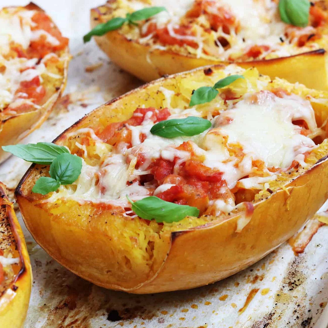 Roasted Spaghetti Squash + Pumpkin Marinara