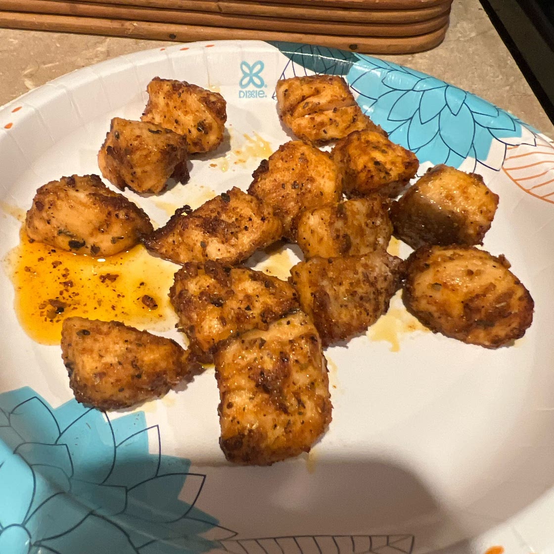 Blackened Air Fryer Salmon Bites