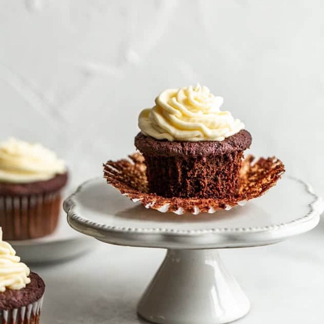 Grain Free Red Velvet Cupcakes + Cream Cheese Icing