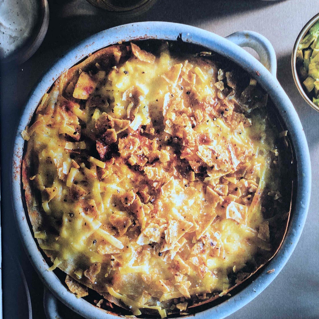 Golden tortilla bake