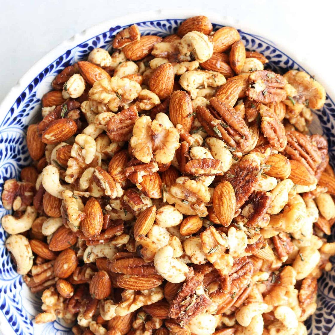 Sweet + Spicy Roasted Nuts