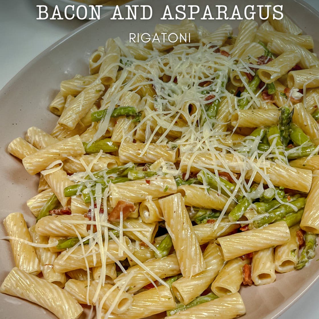 One-Pot Asparagus and Bacon Rigatoni