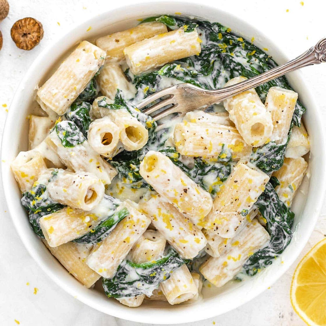 Lemon Ricotta Pasta (with spinach)
