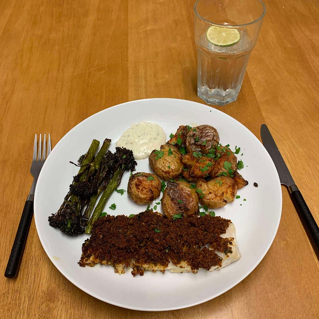 Chorizo Crusted Cod