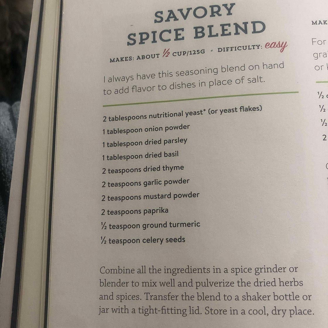 savoury spice blend 