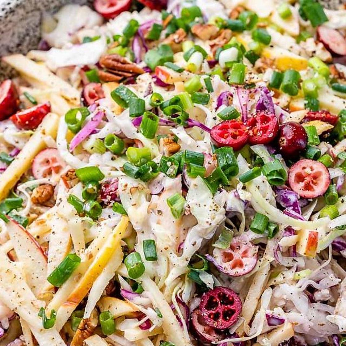 Cranberry Apple Cole Slaw Recipe: A Sweet & Tart Healthy Christmas Side Dish | Salads | 30Seconds Food