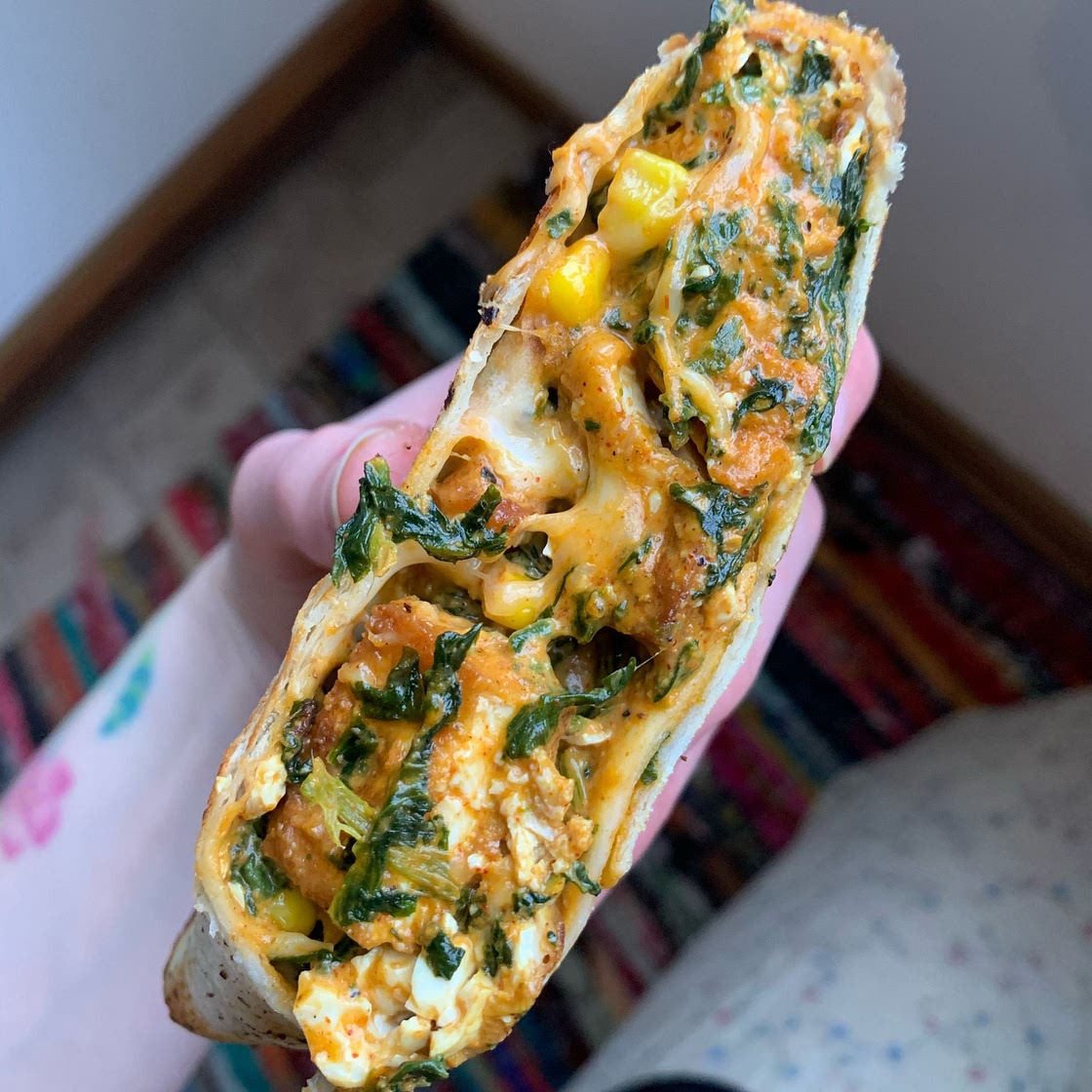 tofu curry wrap