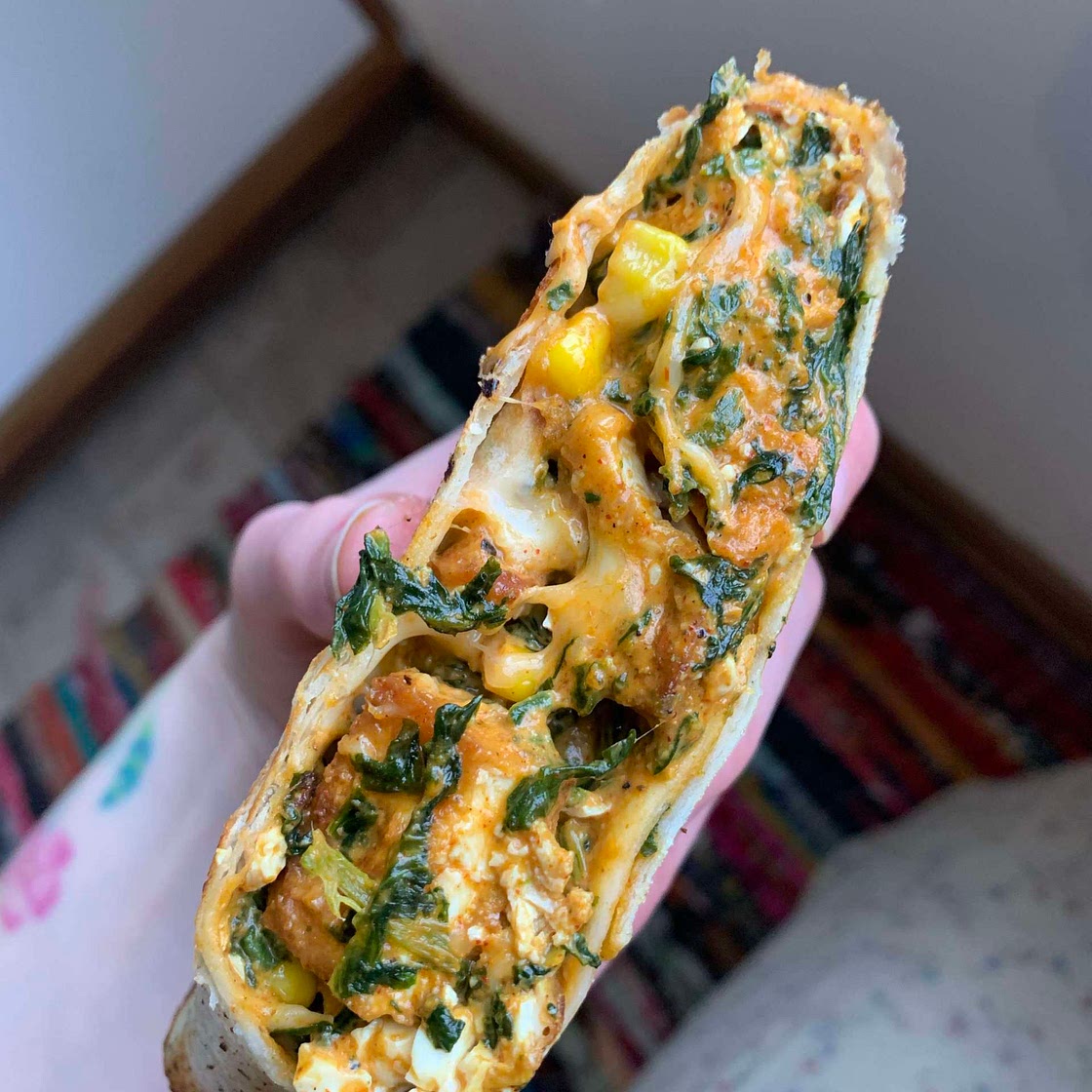tofu curry wrap