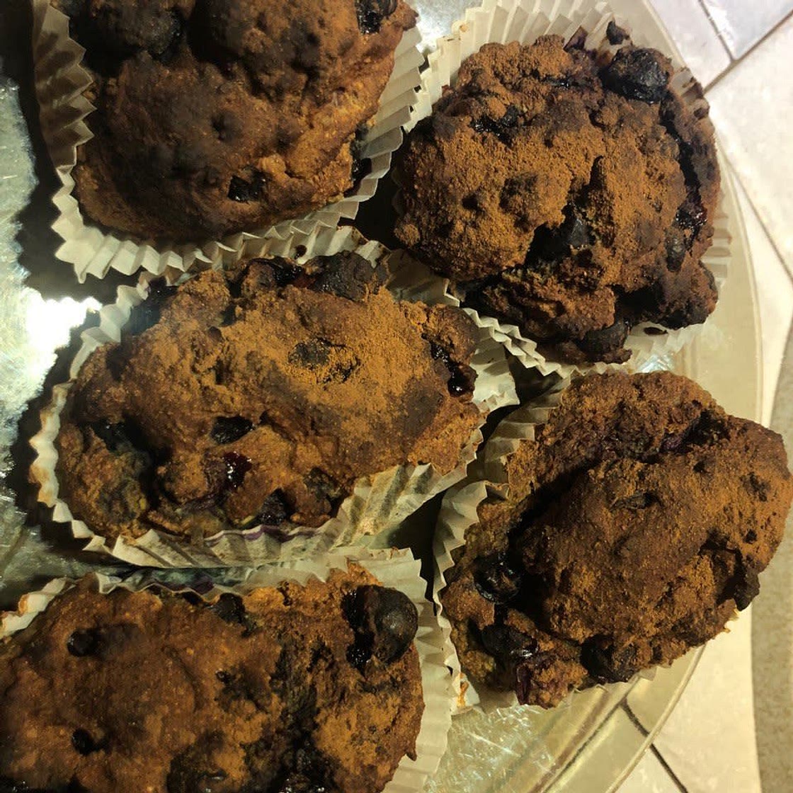 One-Bowl Oatmeal Blueberry Muffins