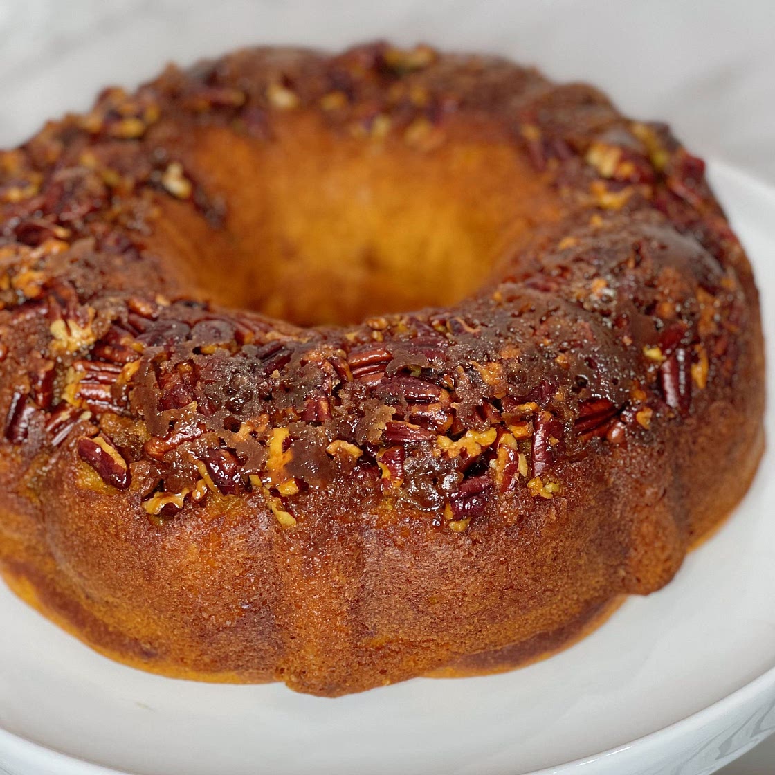 Pumpkin pecan bundt cake