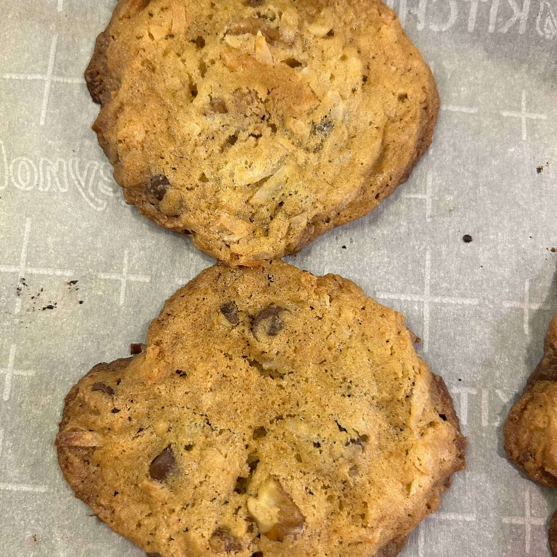 Chocolate Chip Coconut Walnut Cookies by Grandma Frueh
