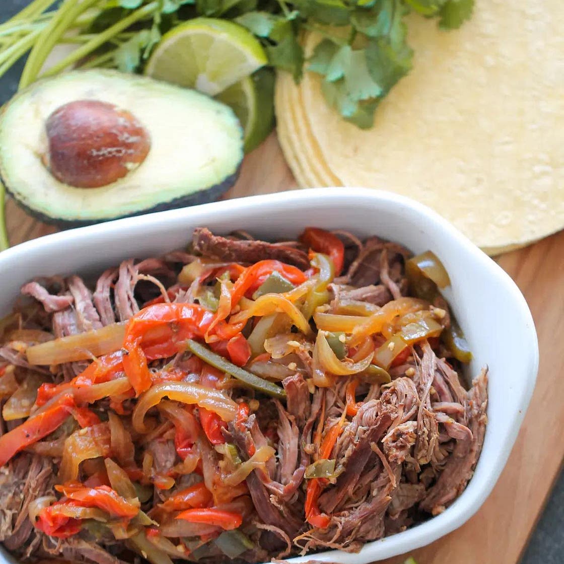 Slow Cooker Flank Steak Fajitas