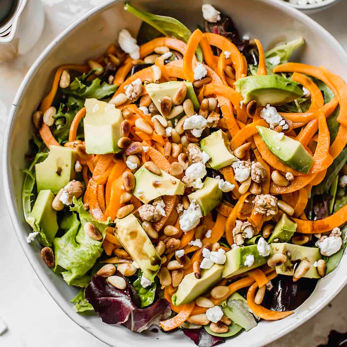 Sweet Potato Goat Cheese Salad