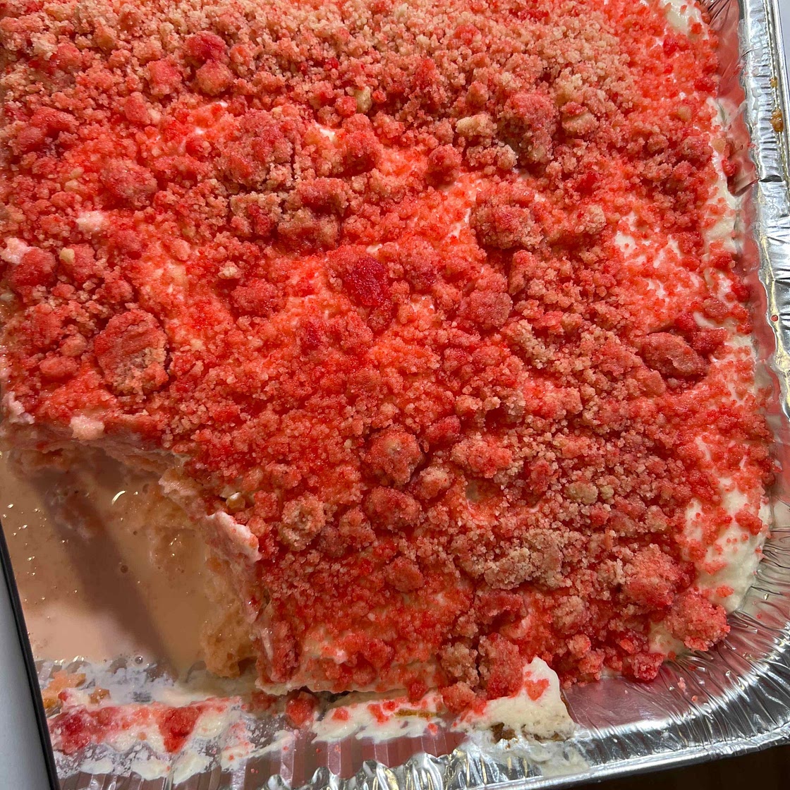 Strawberry Crunch Tres Leches