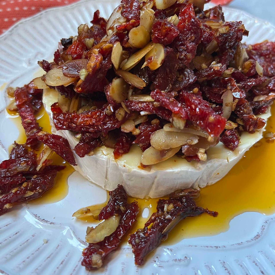 Brie & Marinated Sun-Dried Tomatoes  
