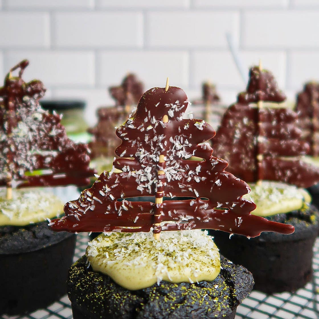 Healthy Black Cocoa Holiday Muffins