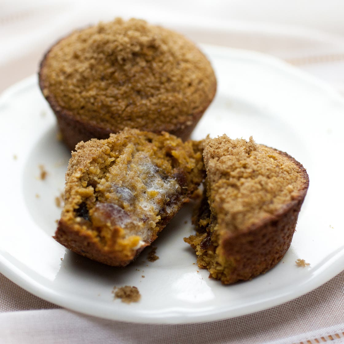 Healthy Caramel Oat Bran Muffins