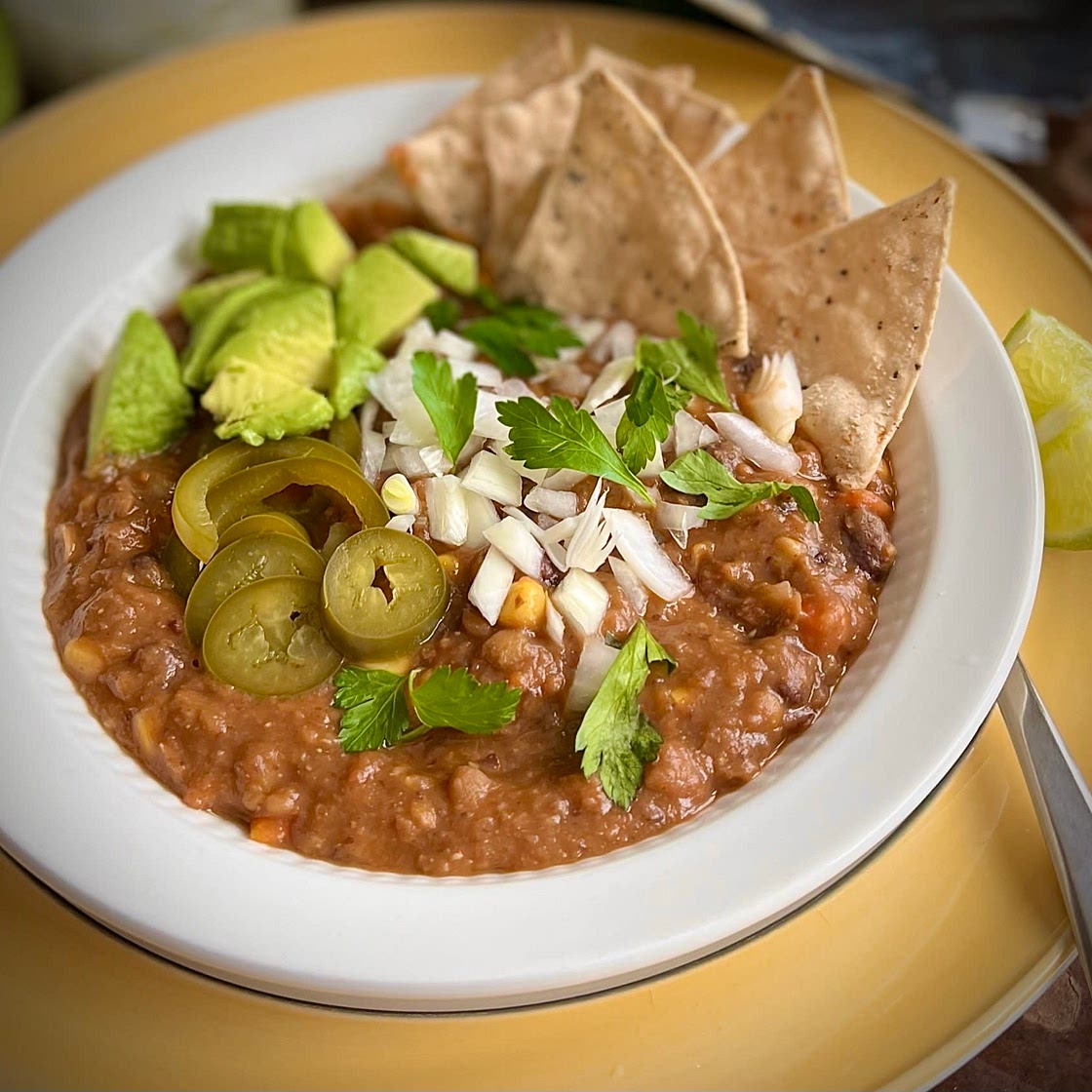 Vegan tortilla soup 