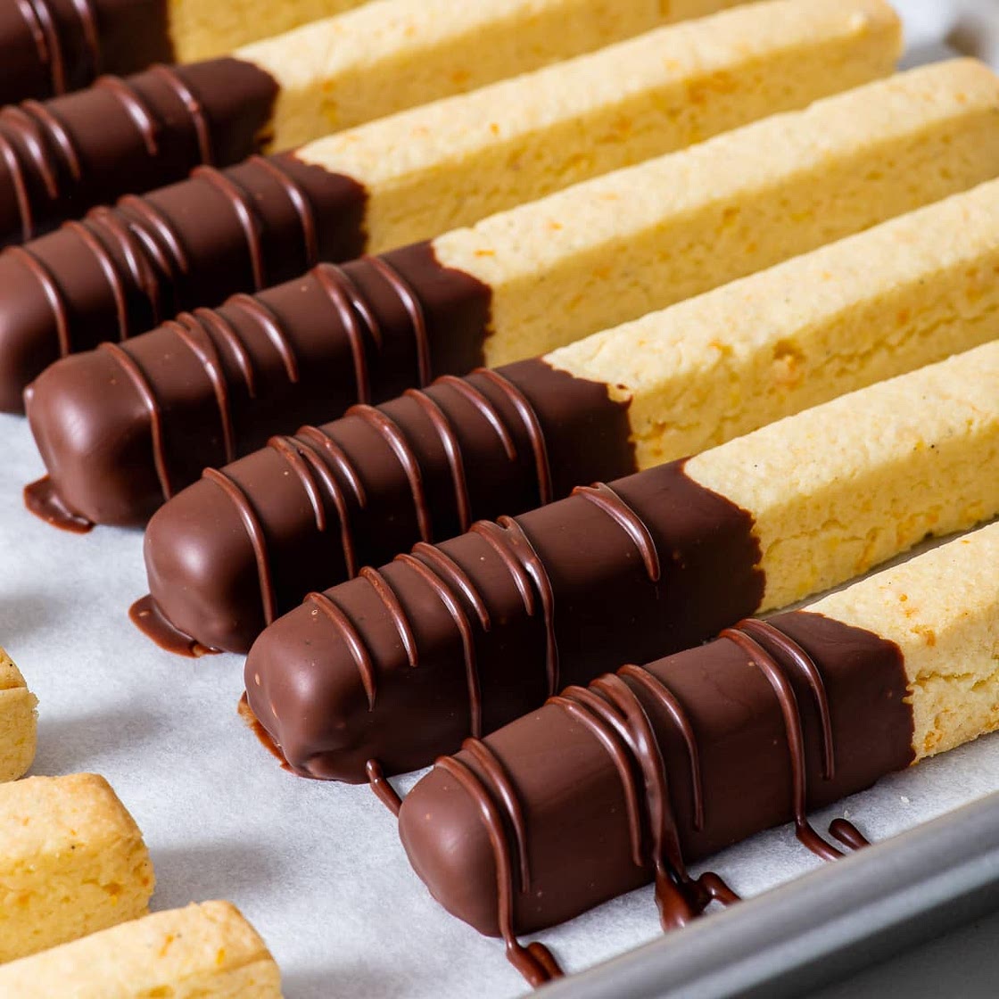 Orange Shortbread Cookie Sticks (Gluten Free)