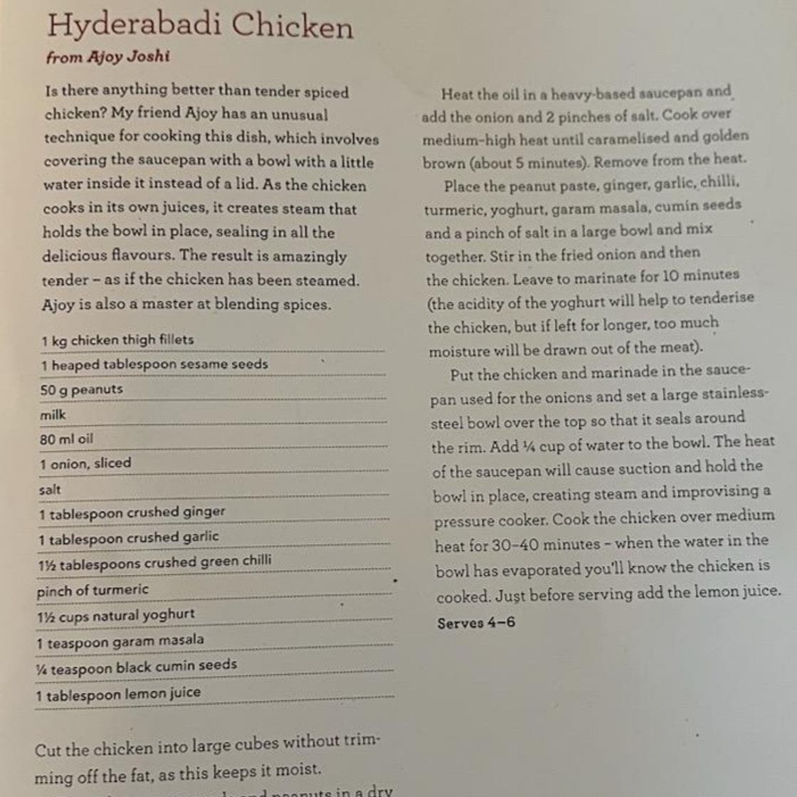 Hyderabadi Chicken Curry