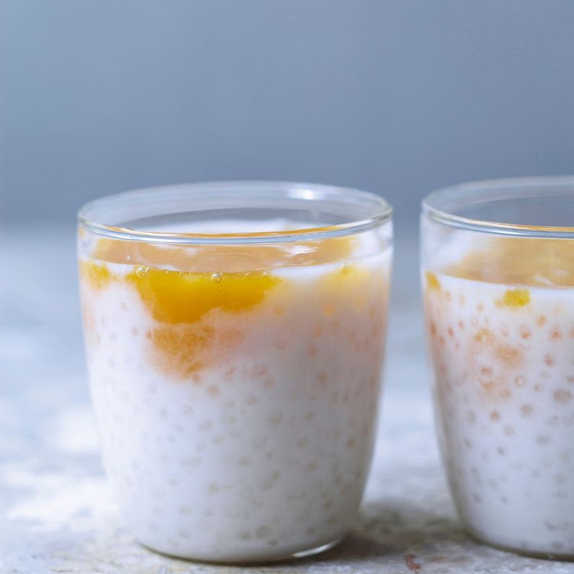 Tapioca au lait de coco et coulis exotique