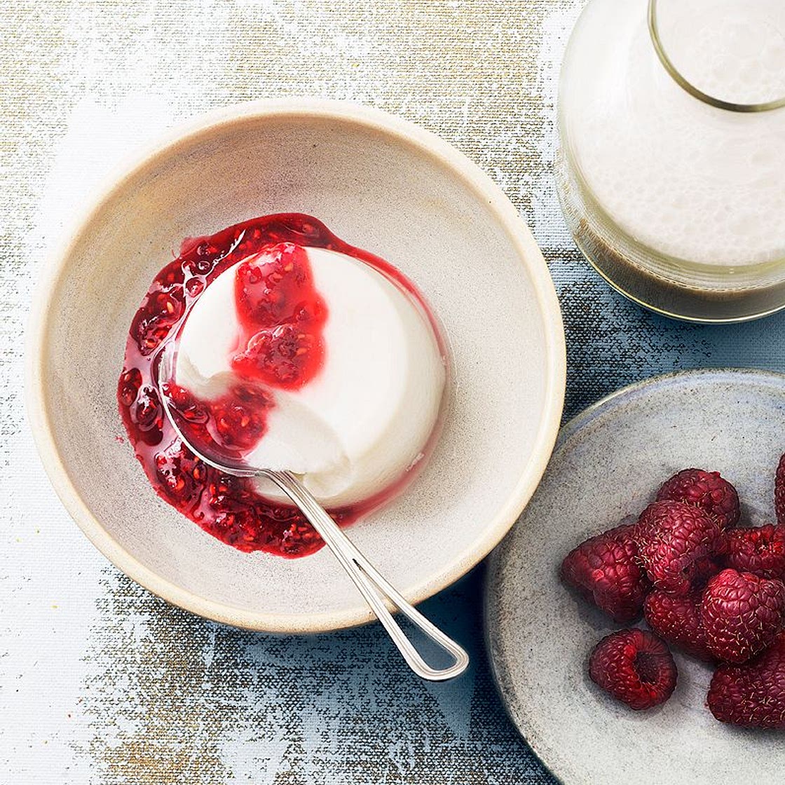 Panacotta au lait de soja et de coco