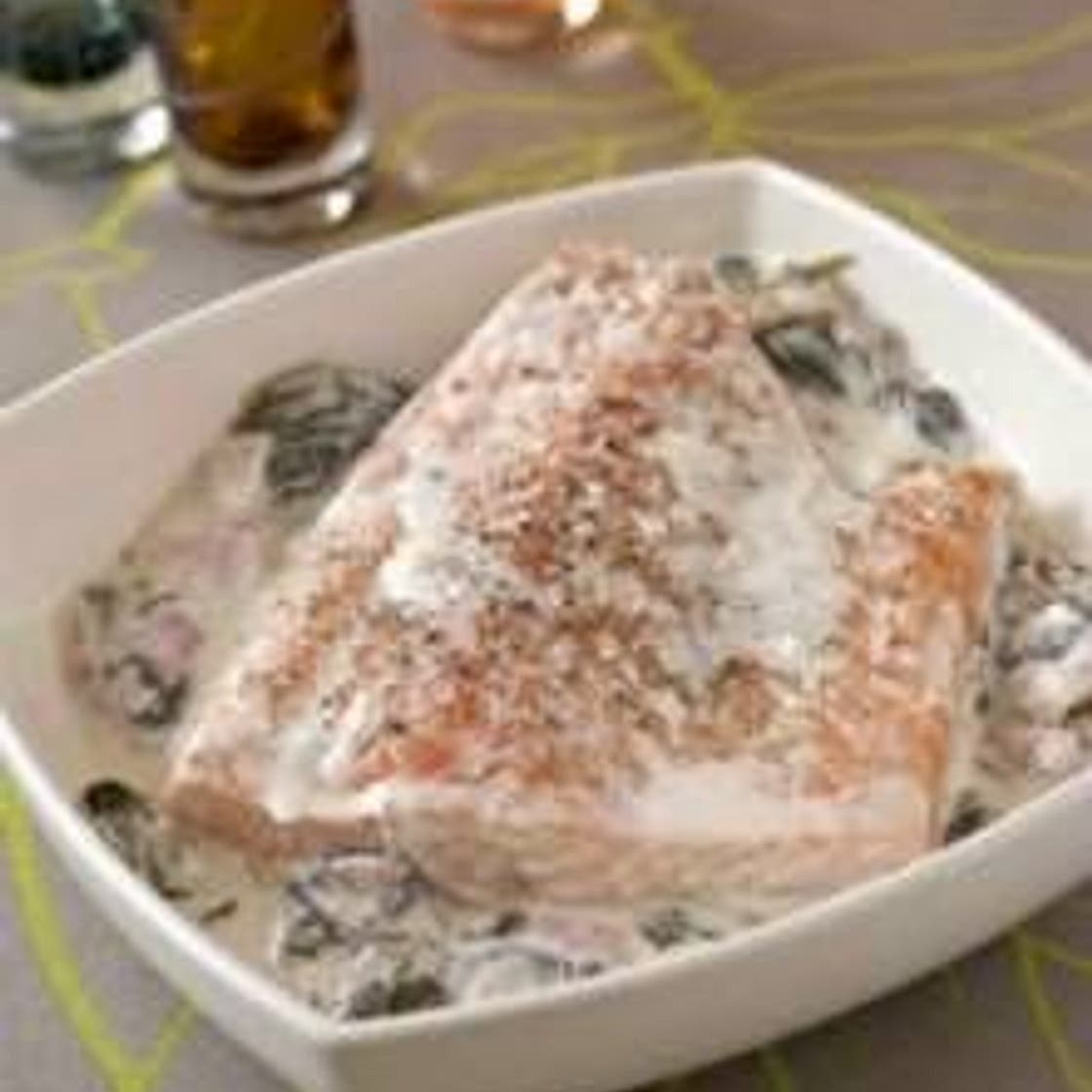 Saumon à l'oseille et son riz sauvage