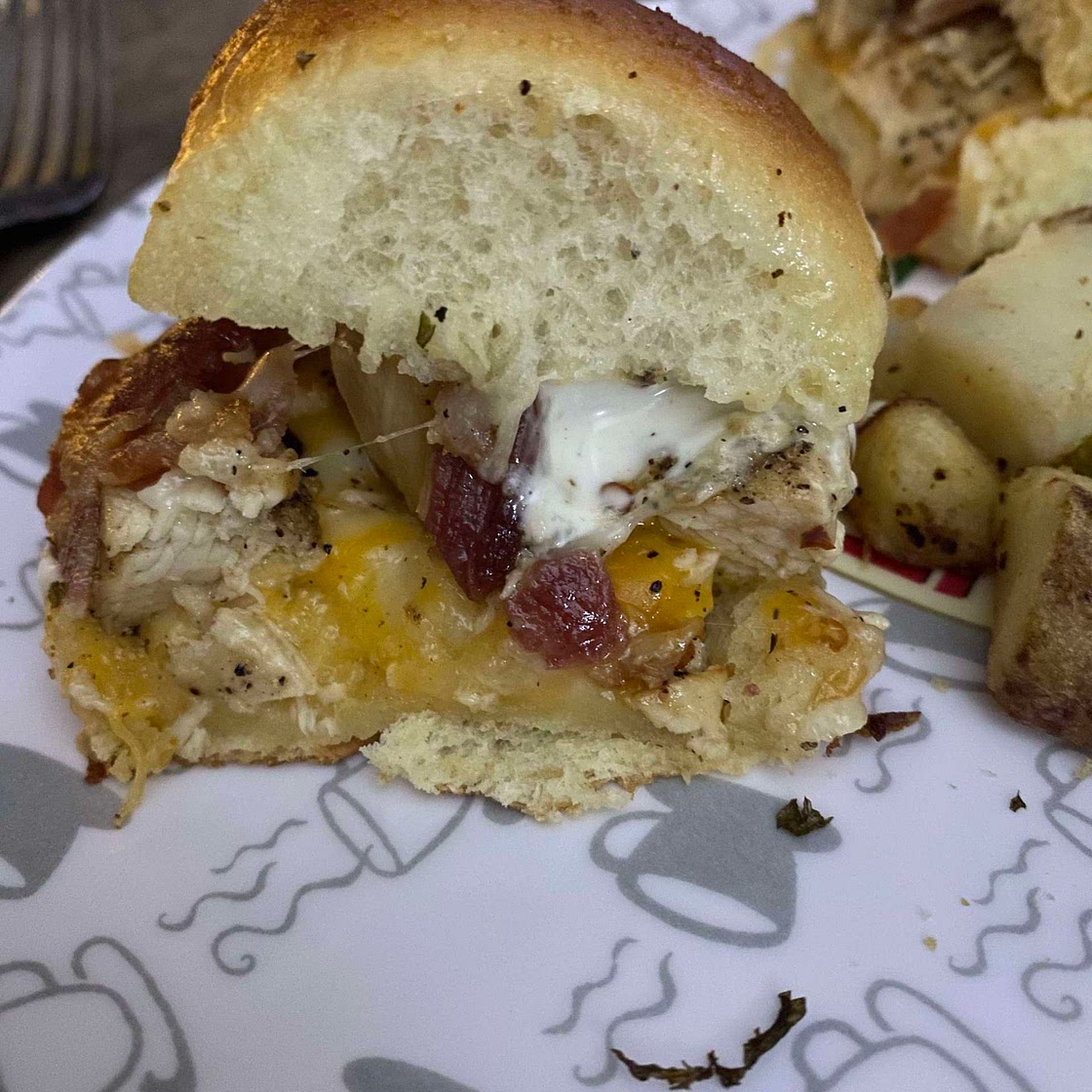 Chicken bacon ranch sliders