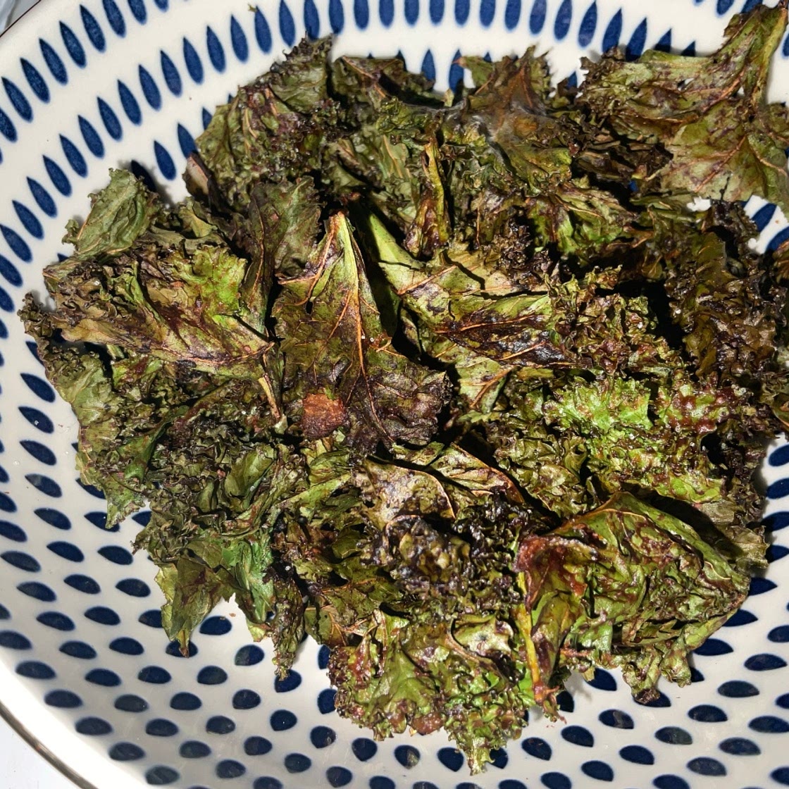 Asian Salt and Vinegar Kale Crisps (Miso and Rice Wine Vinegar)