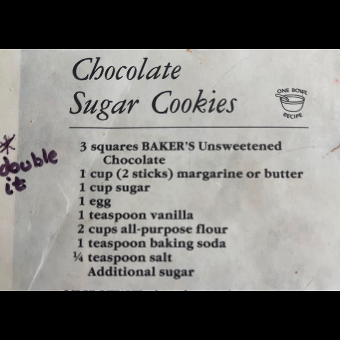 Chocolate Sugar Cookies