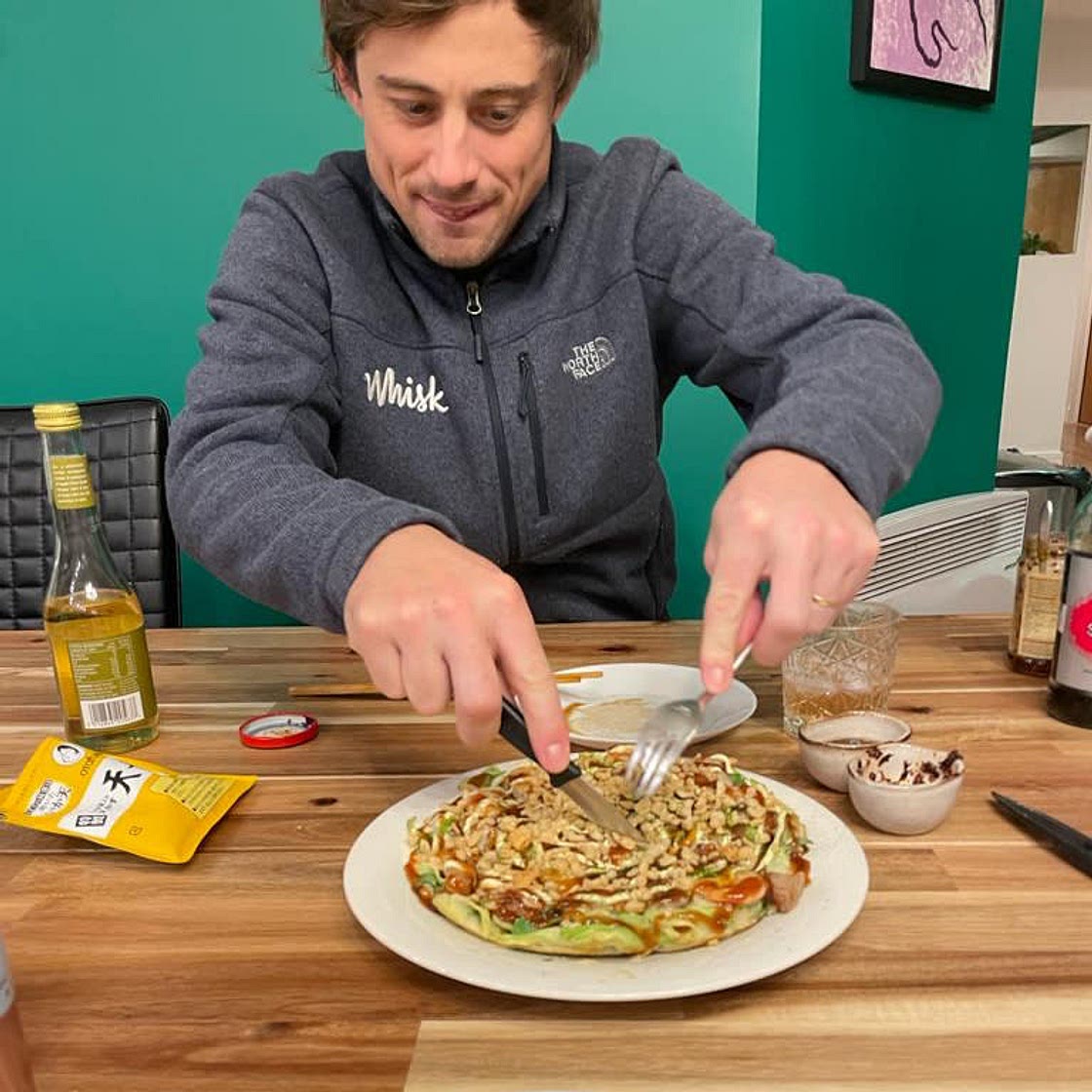 Okonomiyaki (Japanese savory pancake)