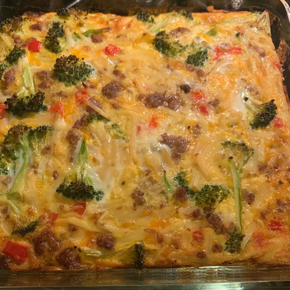 Sausage Hash Brown Breakfast Casserole