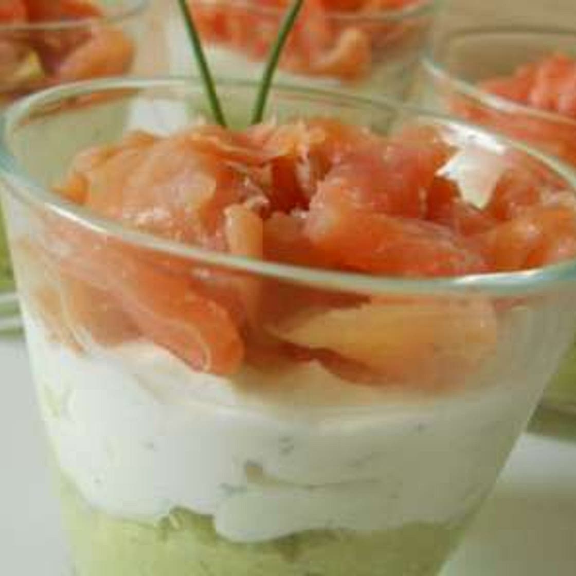 Verrine avocat saumon