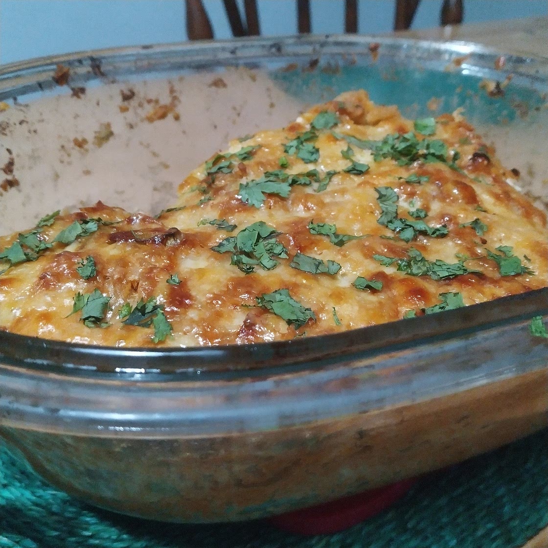 Chickpea sauce pasta bake