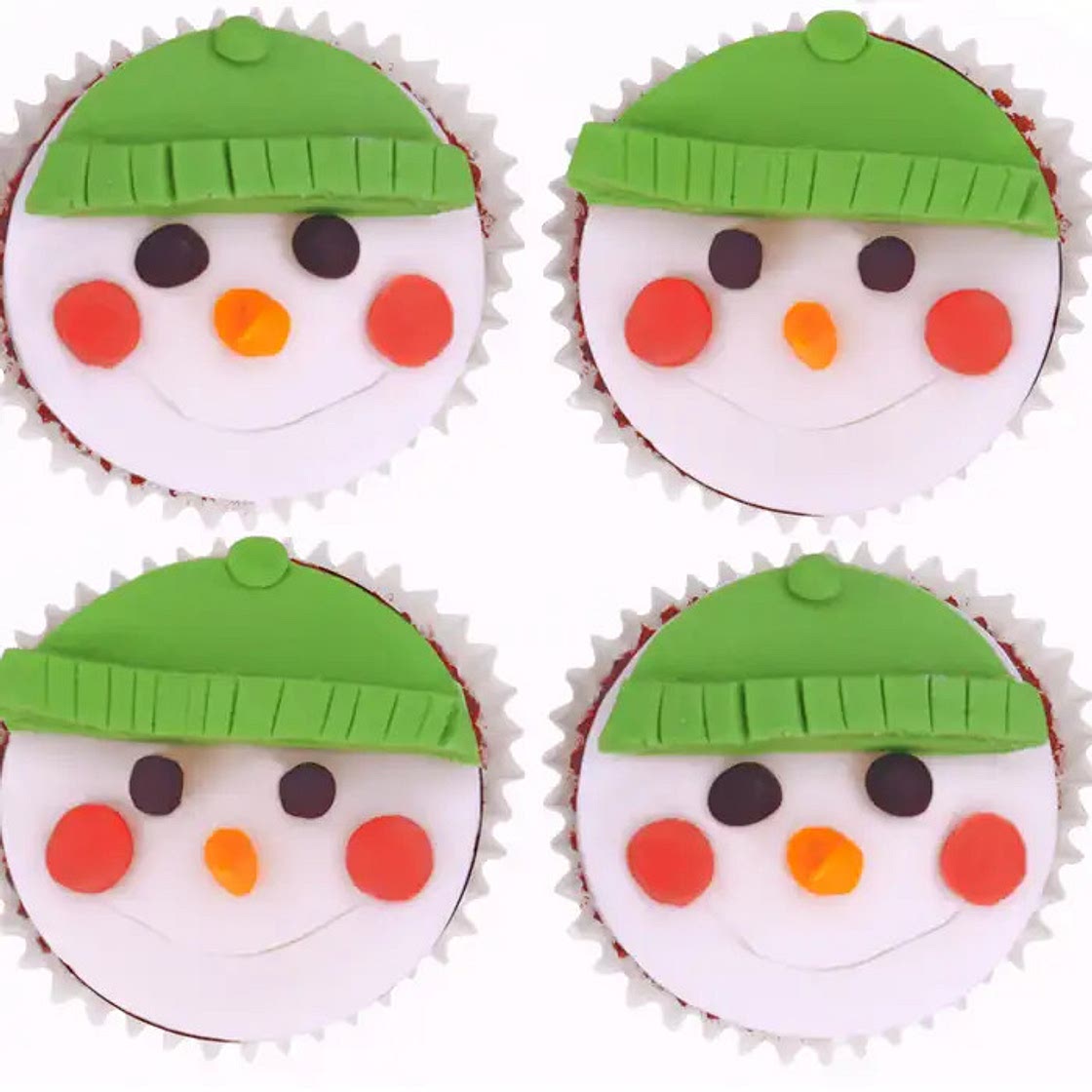 Snowman Cupcakes