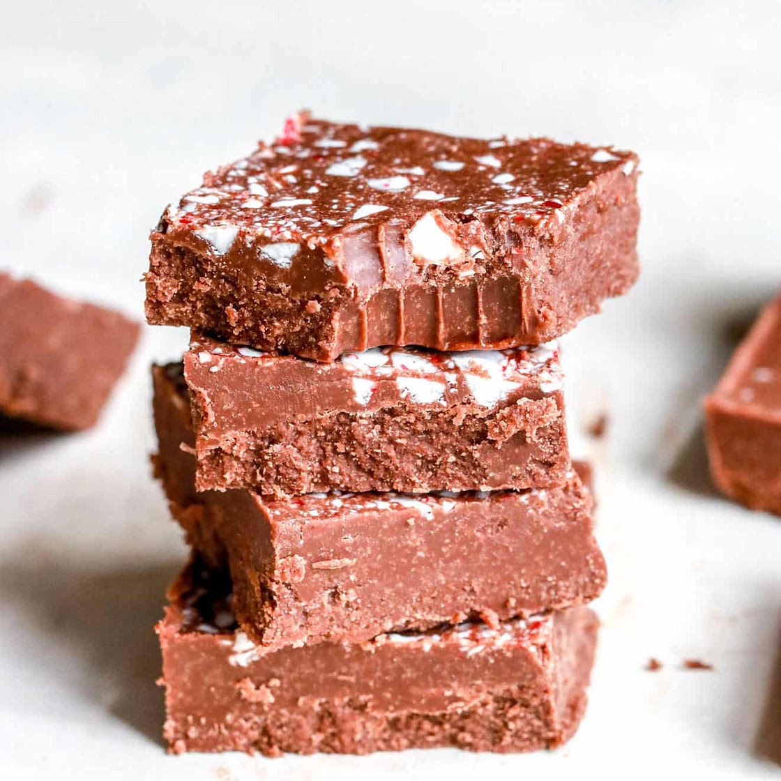 Chocolate Peppermint Freezer Fudge