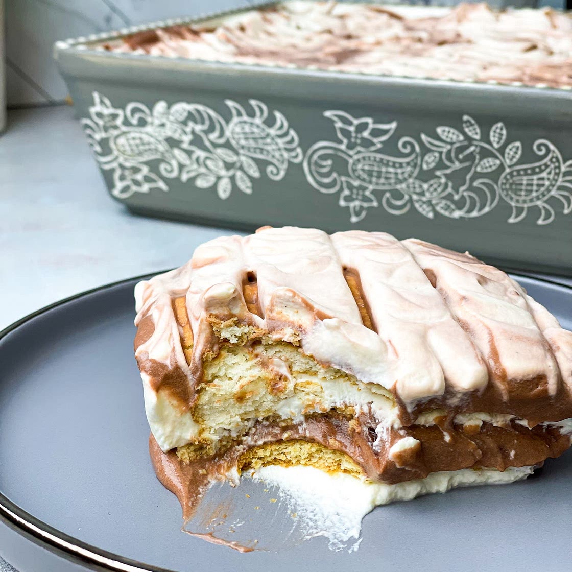 No Bake Graham Cracker Coffee Cake