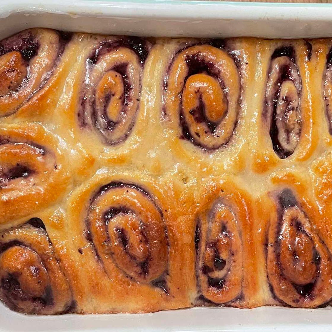 Blaubeer Zimtschnecken