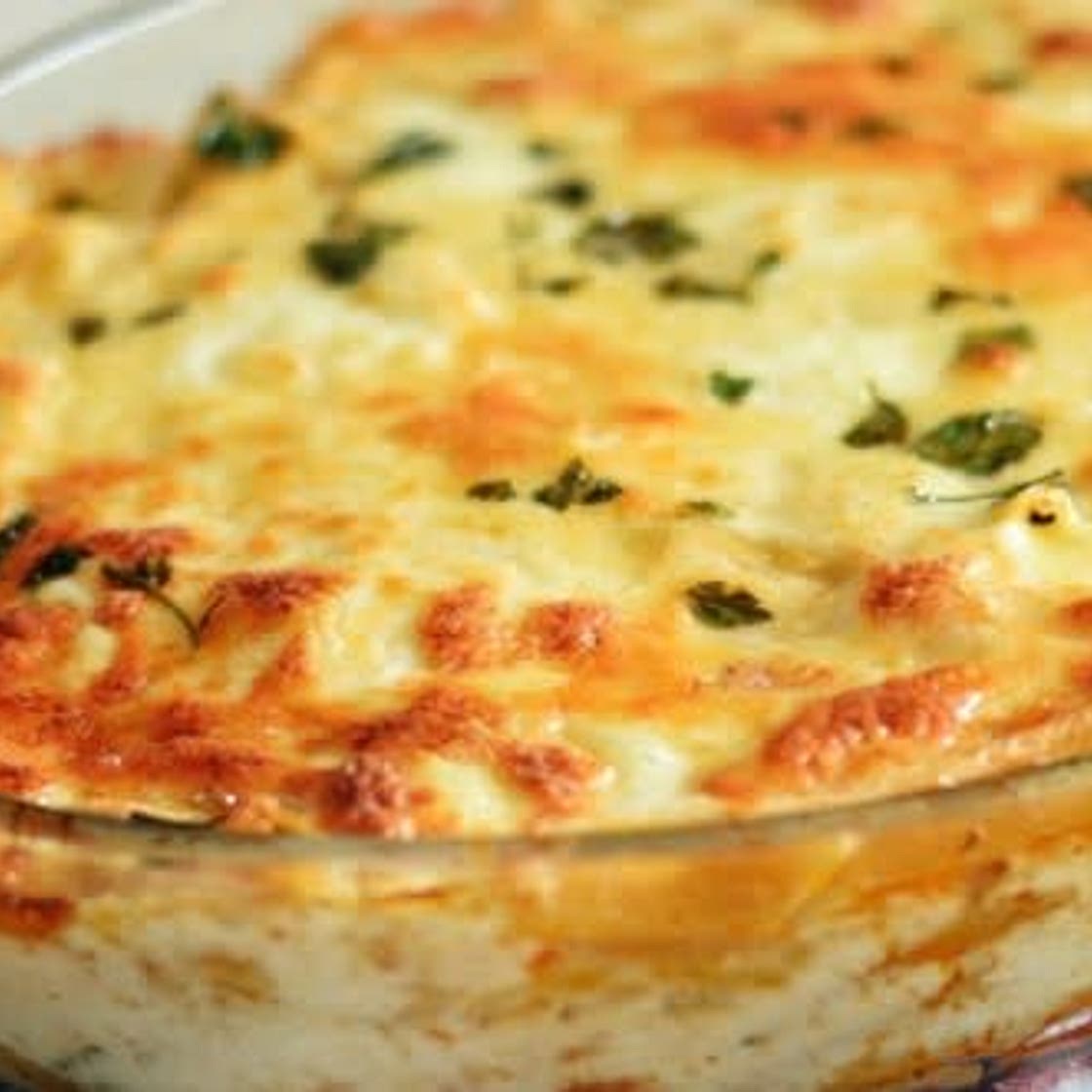 White Sauce Pasta And Chicken Bake