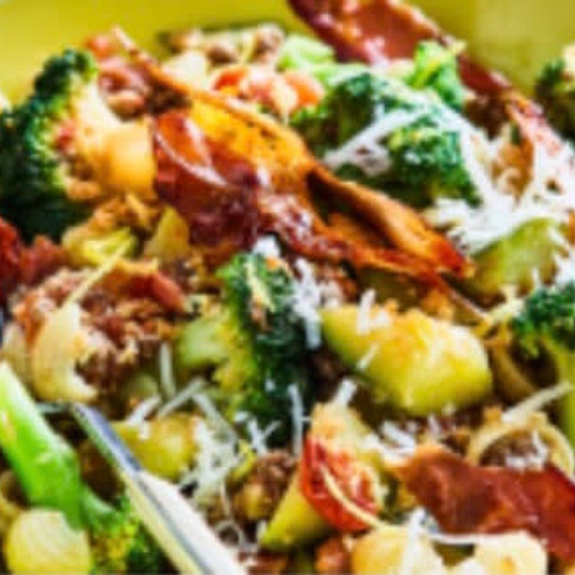 Savoury Vegetarian Mince with Pasta and Veggies, Vegetarian