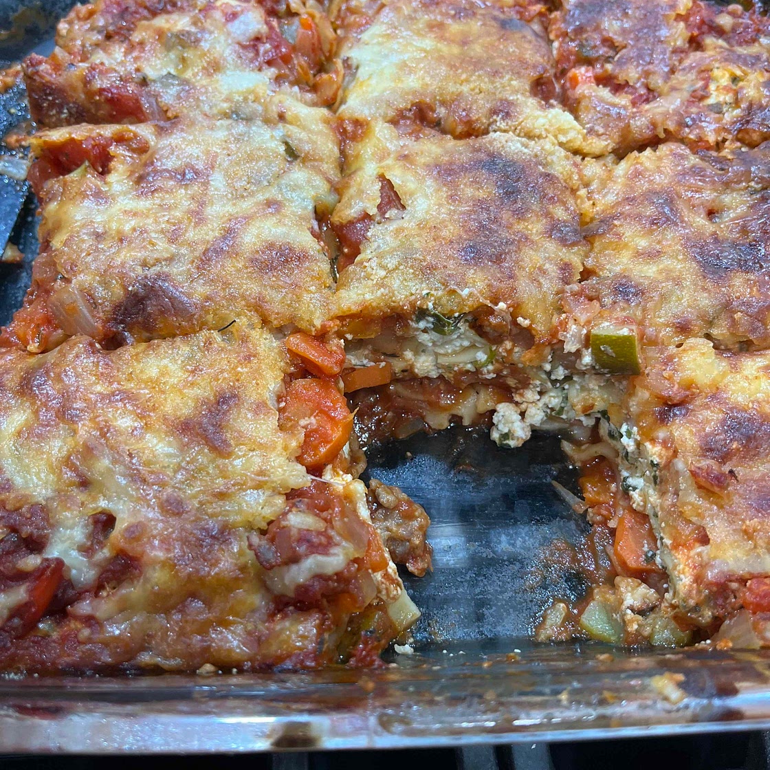 Pork sausage lasagna 