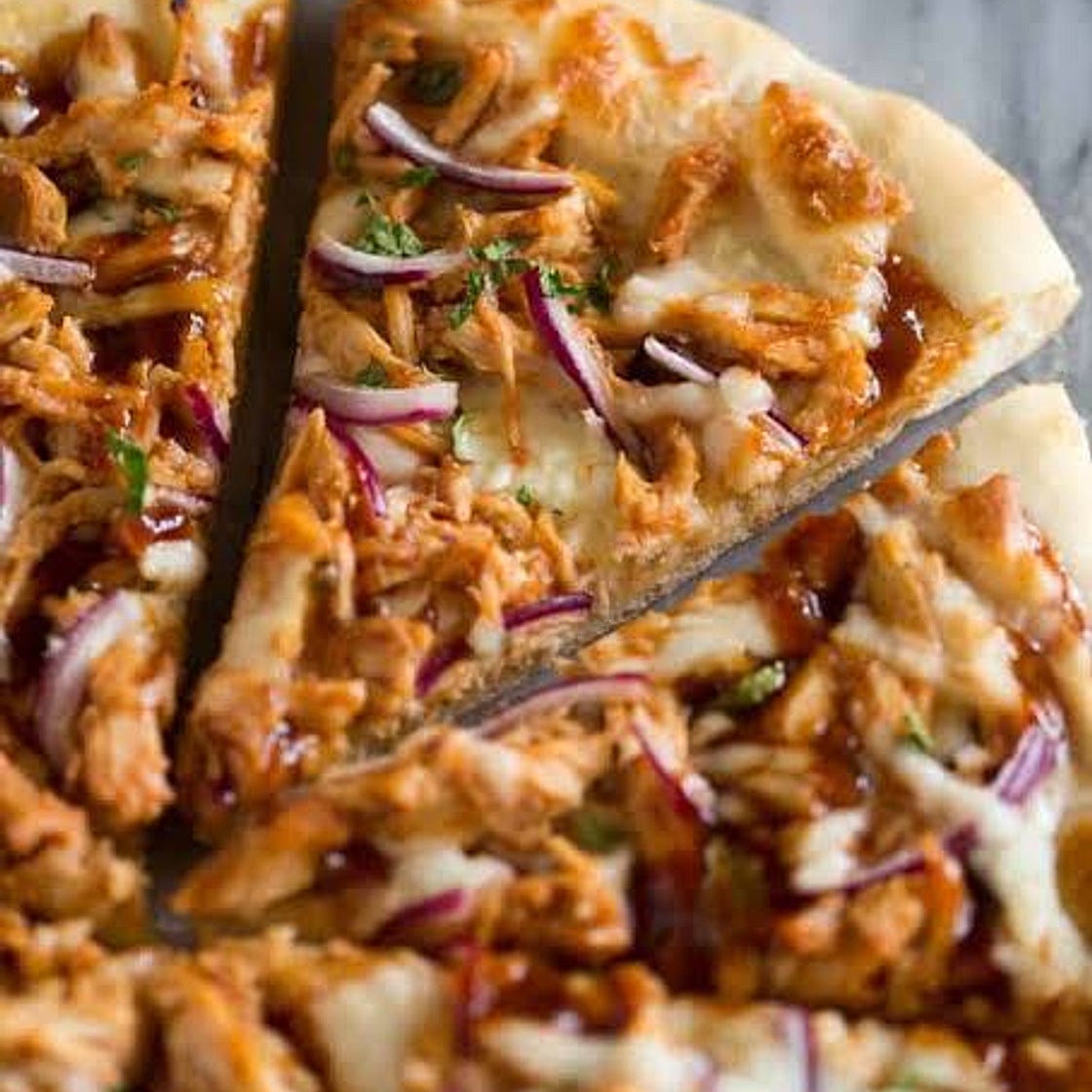 BBQ chicken pizza