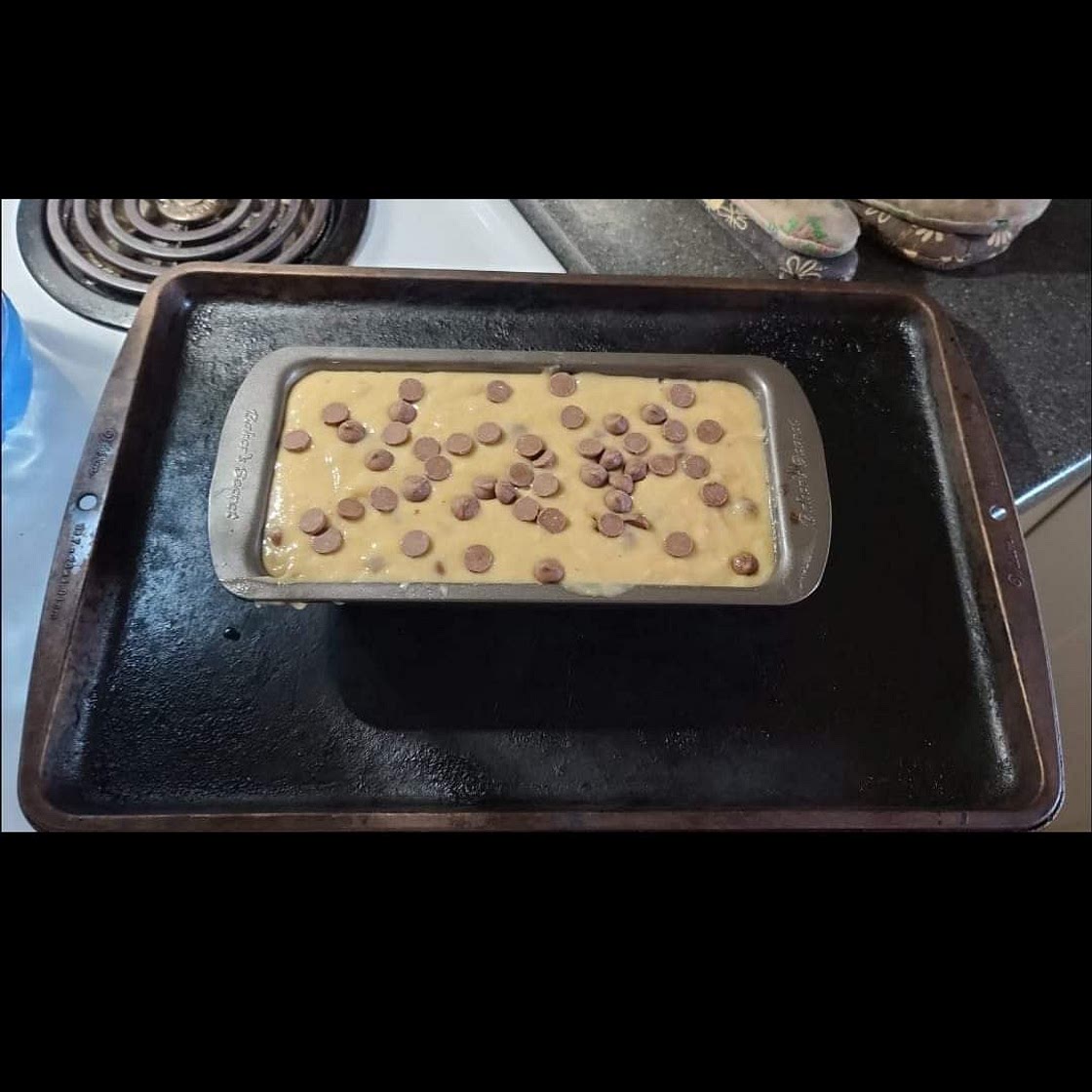 Homemade chocolate chip banana bread