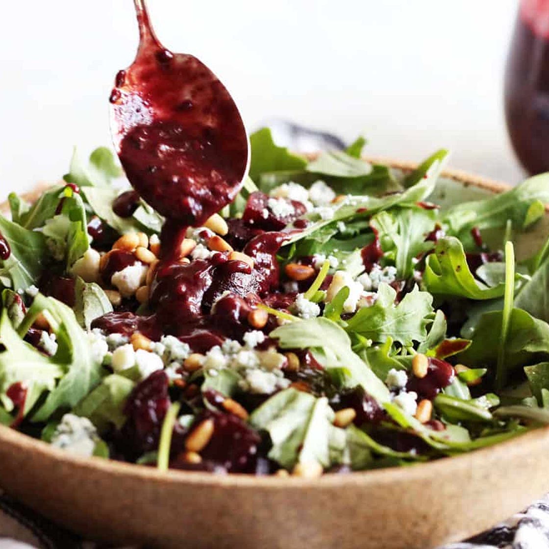 Roasted Beet Salad + Blueberry Vinaigrette