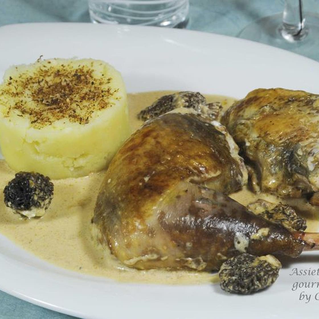 Pintade aux morilles