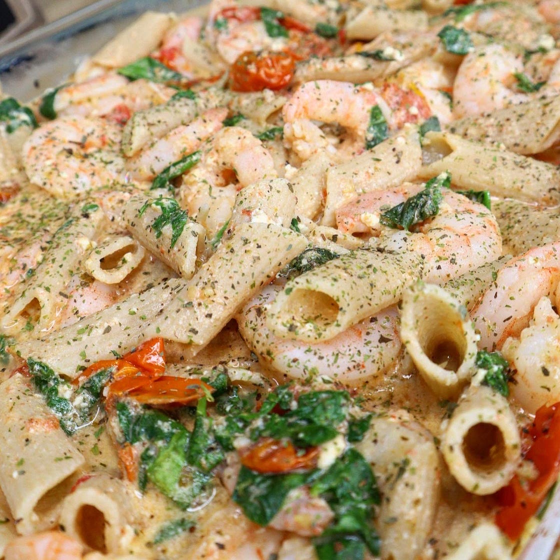 Shrimp & Feta Pasta Bake