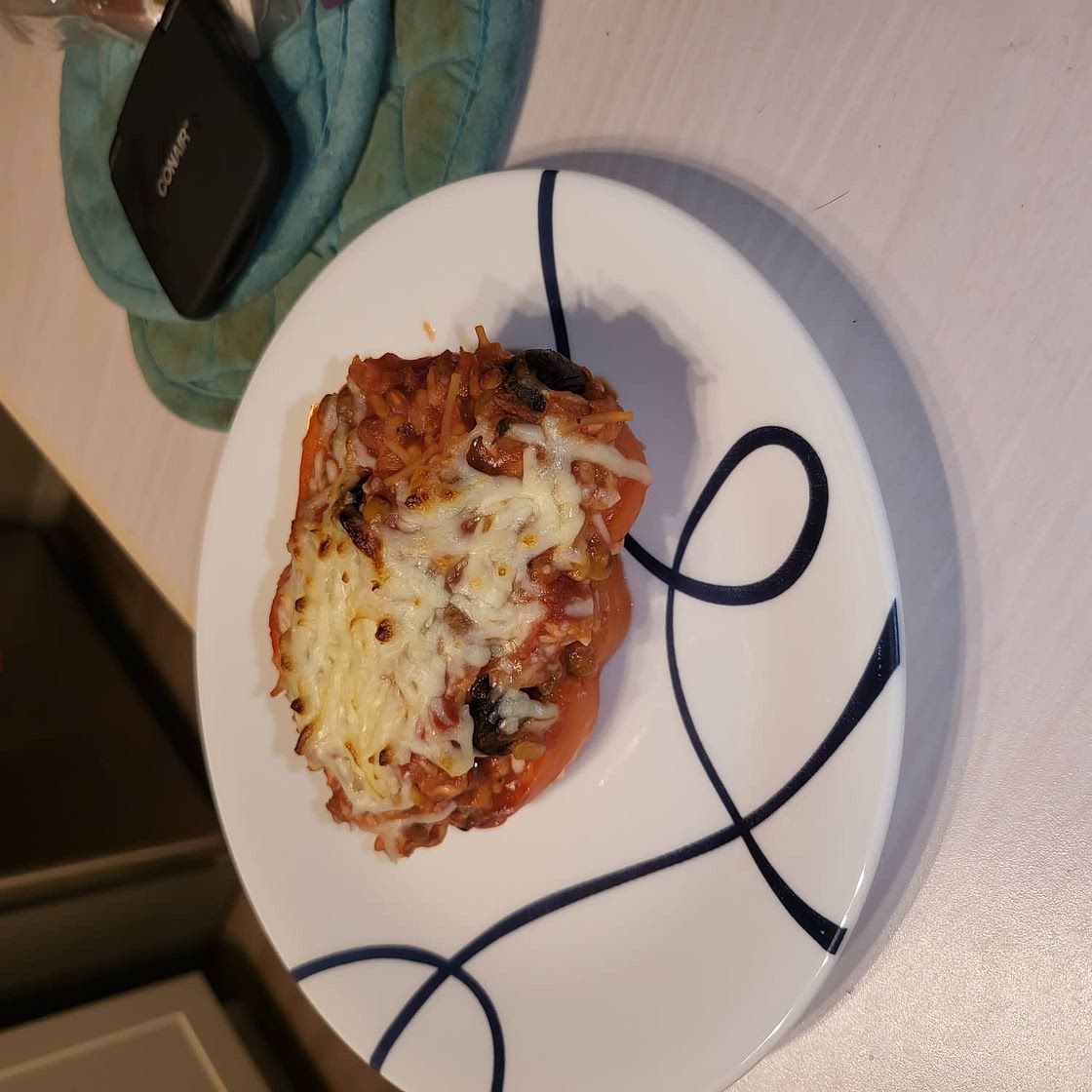 Vegetarian Stuffed Peppers With Lentils