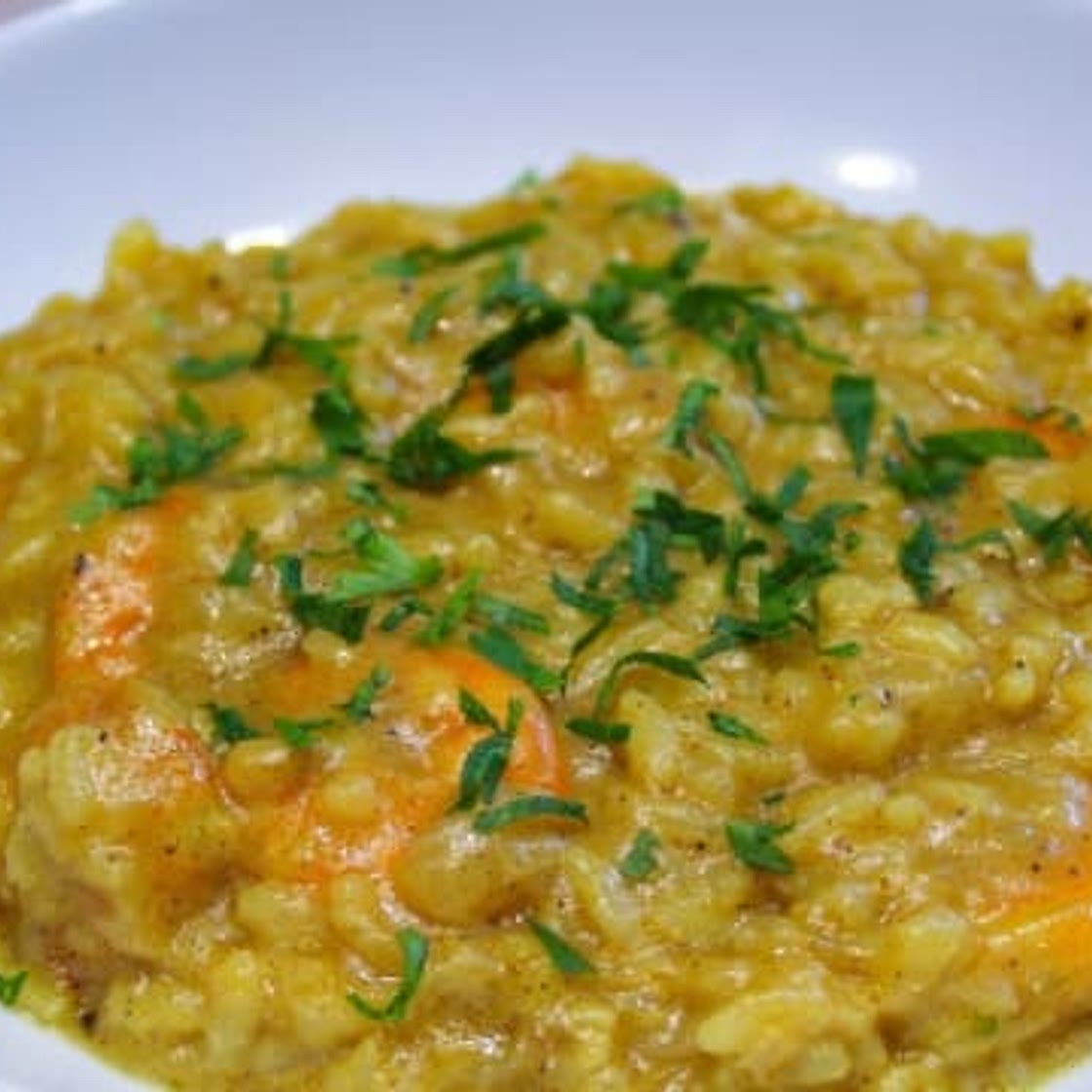 Risotto de crevettes au curry