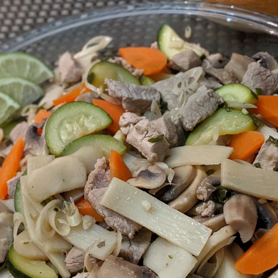 Pork with Basil and Lemongrass
